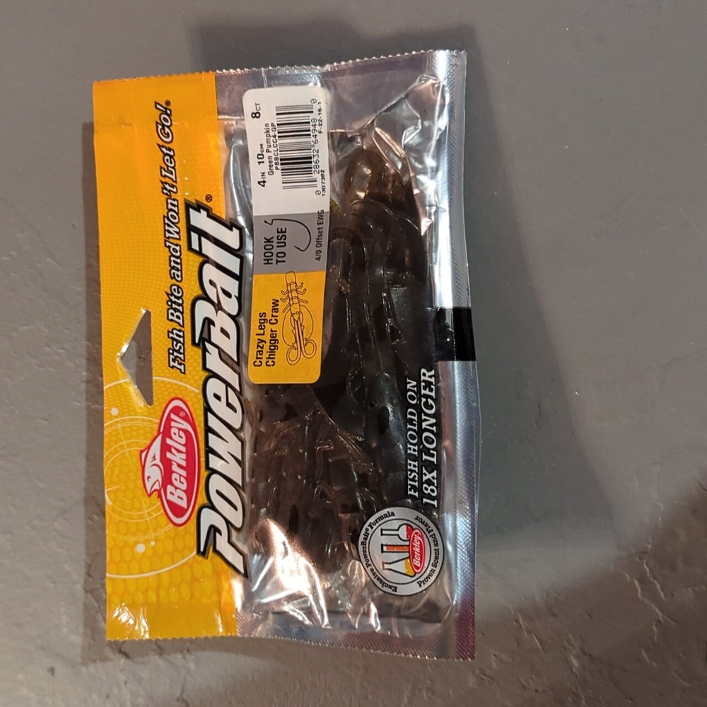 Power Bait crazy let's chigger craw fishing bait